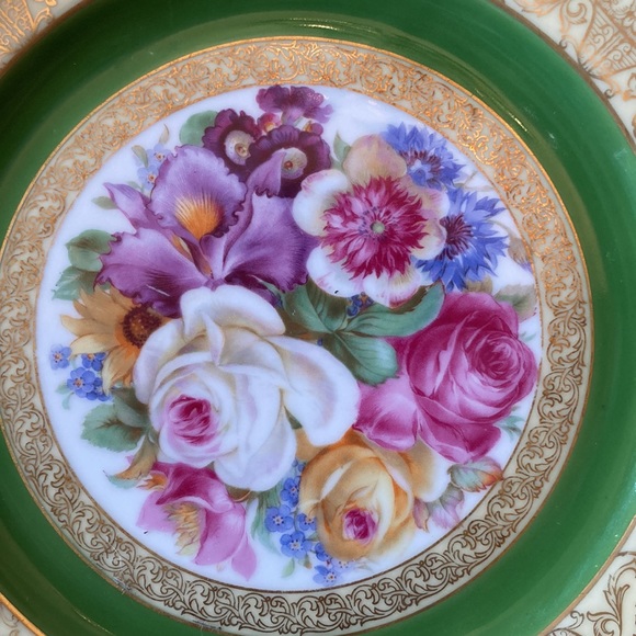 ๐HP Six gilt and hand painted Bavarian Tirschenreuth dinner plates๐ - Picture 7 of 9
